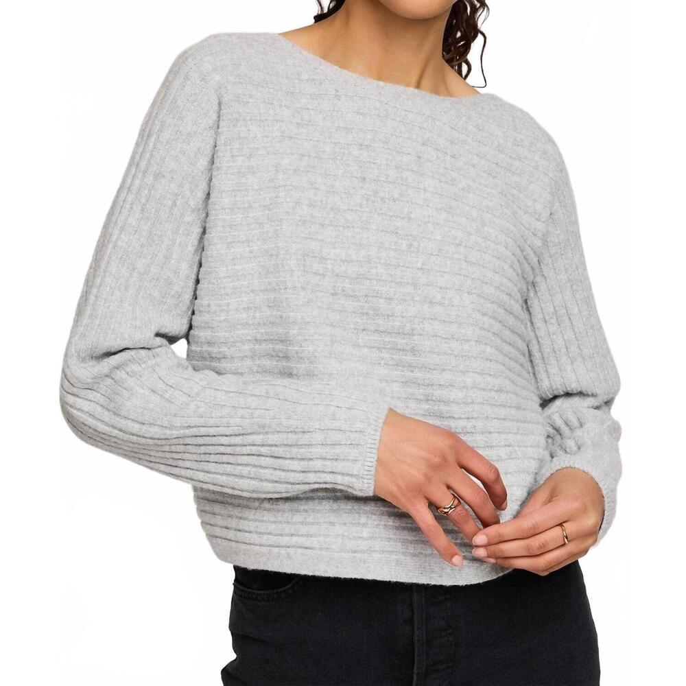 NEW ELLIA BOUTIQUE niko-gentle fawn top in grey